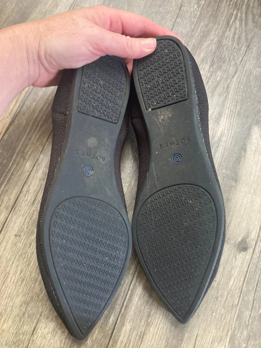 Rothy's The Point Flat in Black size 9.5